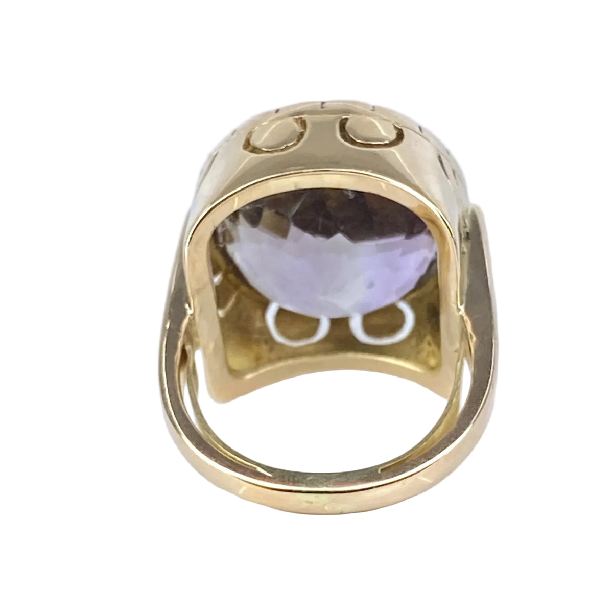 Yellow Gold and Amethyst Cocktail Ring