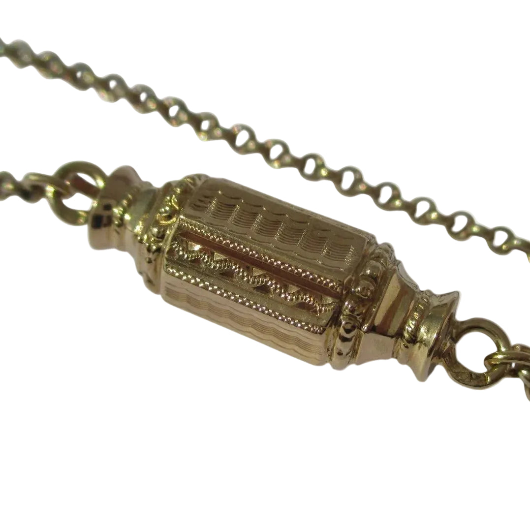 "Witch's Chain" Necklace with Gold Barrel Clasp