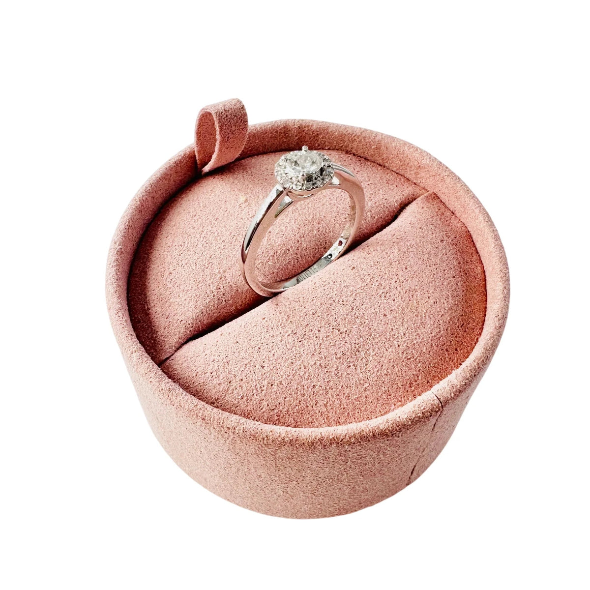 JULIETTE Solitaire Ring in White Gold and Diamonds
