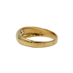 Yellow Gold and Diamond Bangle Ring