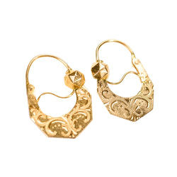Hoop Earrings in White gold, Yellow gold, and Green gold