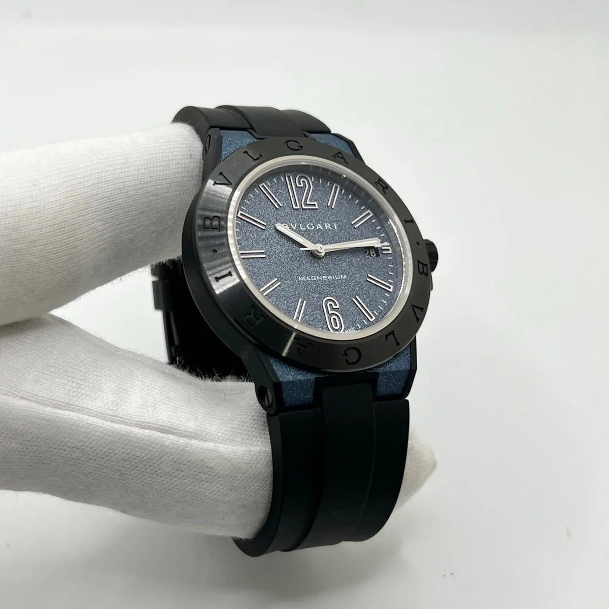 BULGARI "Diagono Magnesium" Watch in Rubber