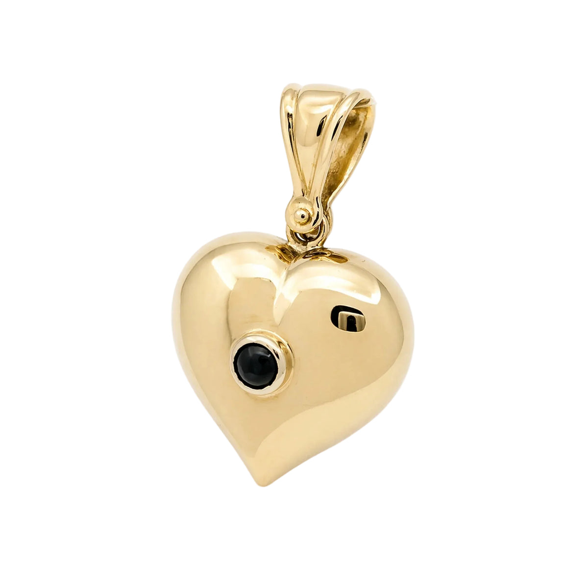 Yellow gold pendant with gemstones