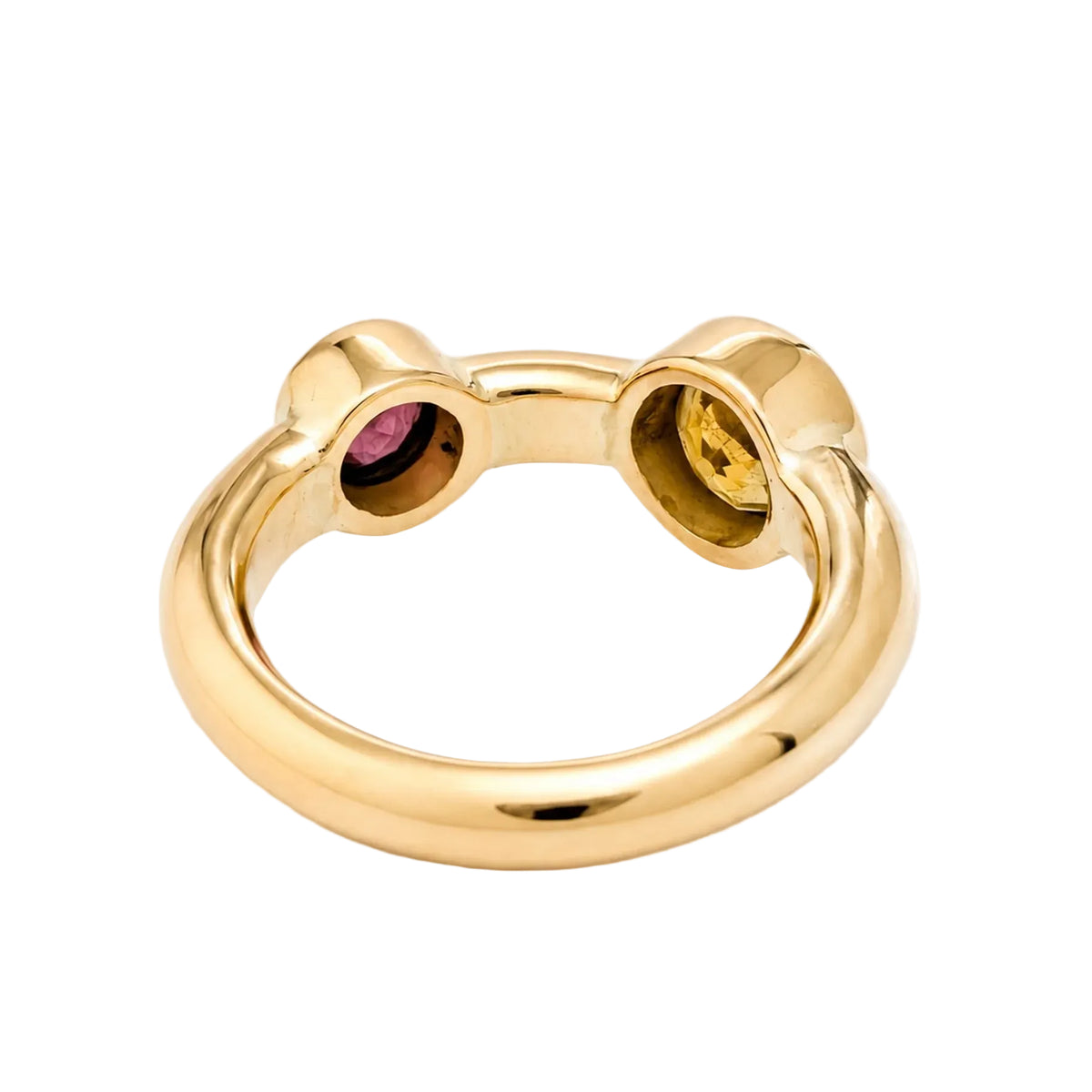 "Toi & Moi" Ring in Yellow Gold and Tourmalines
