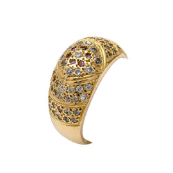 Yellow Gold and Diamond Dome Ring