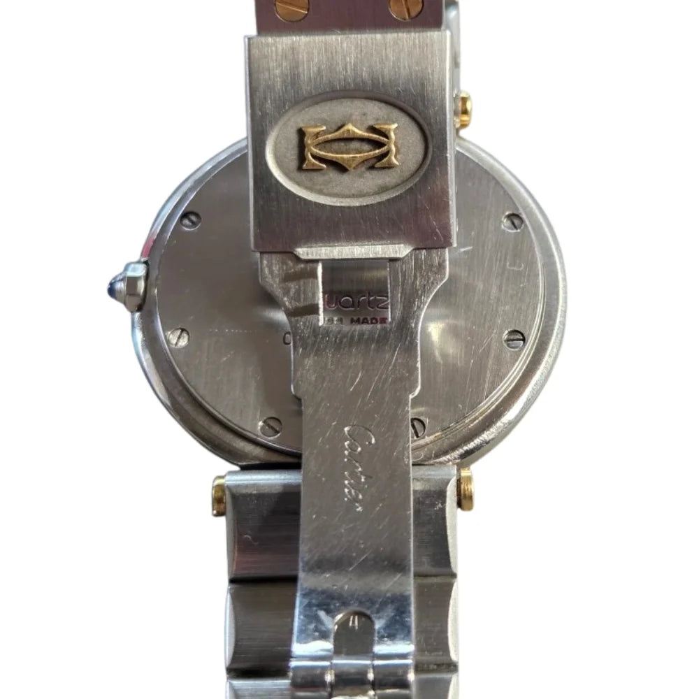 CARTIER "Santos Vendôme" watch in yellow gold and stainless steel