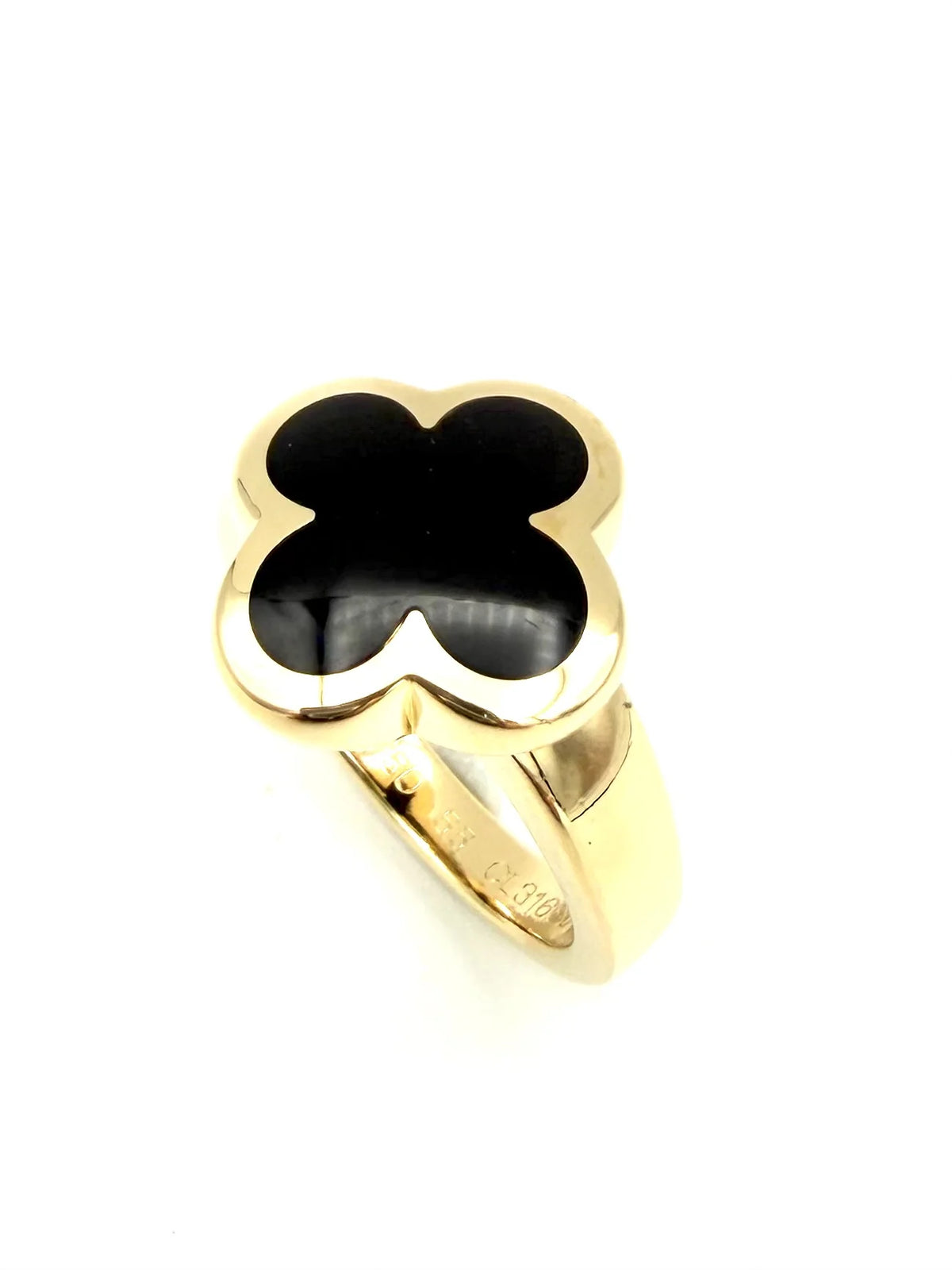 Bague VAN CLEEF & ARPELS Pure Alhambra en or jaune et onyx