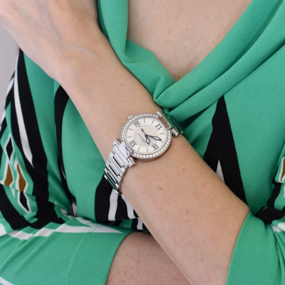 CHOPARD "Impériale" Watch in Stainless Steel, Amethyst, and Diamonds