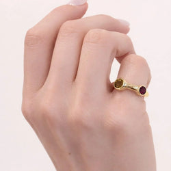 "Toi & Moi" Ring in Yellow Gold and Tourmalines