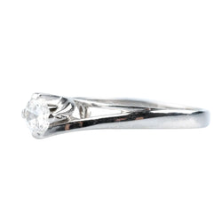 White Gold Solitaire Ring with Diamond