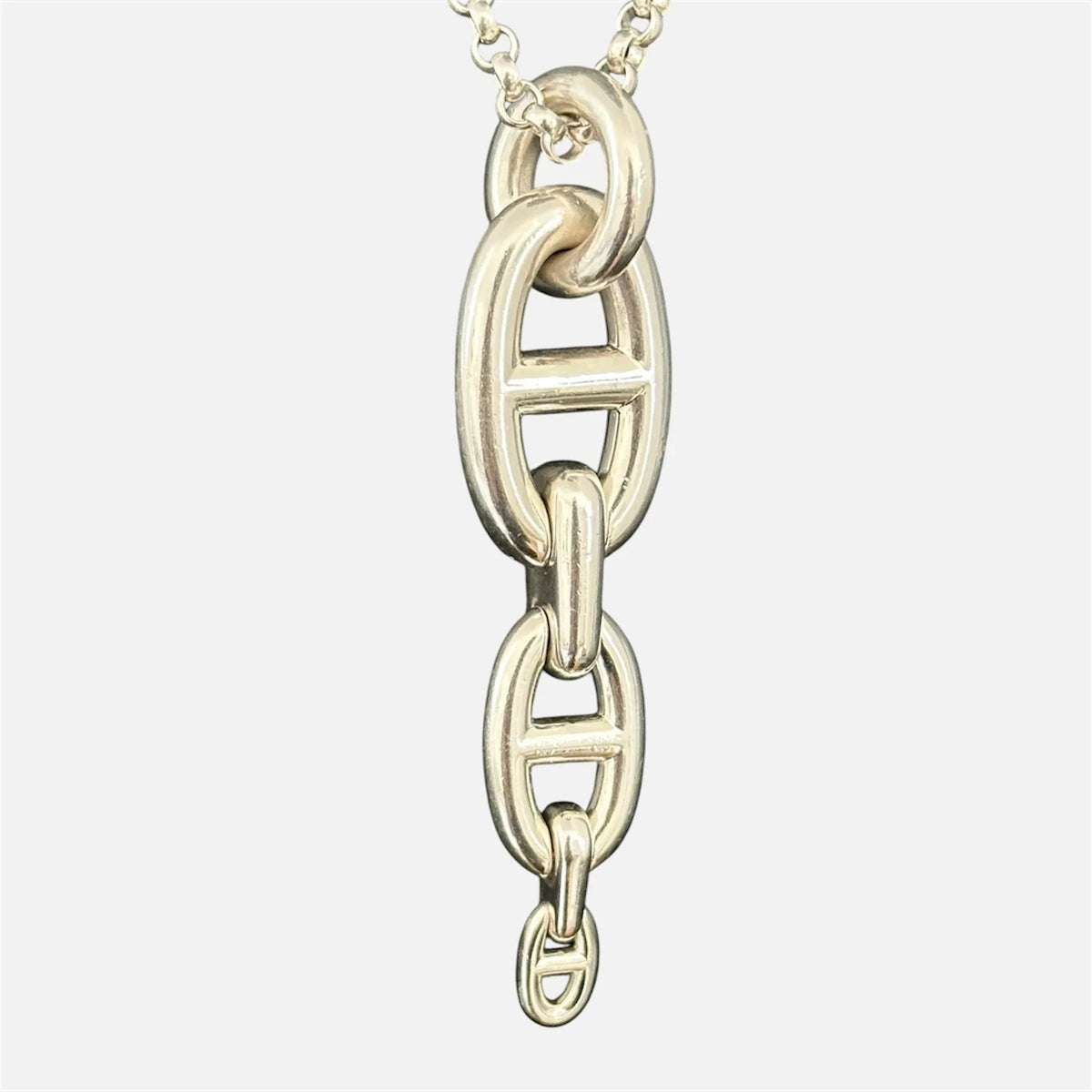 Collier Pendentif HERMÈS Chaîne d'ancre enchaînée GM en argent