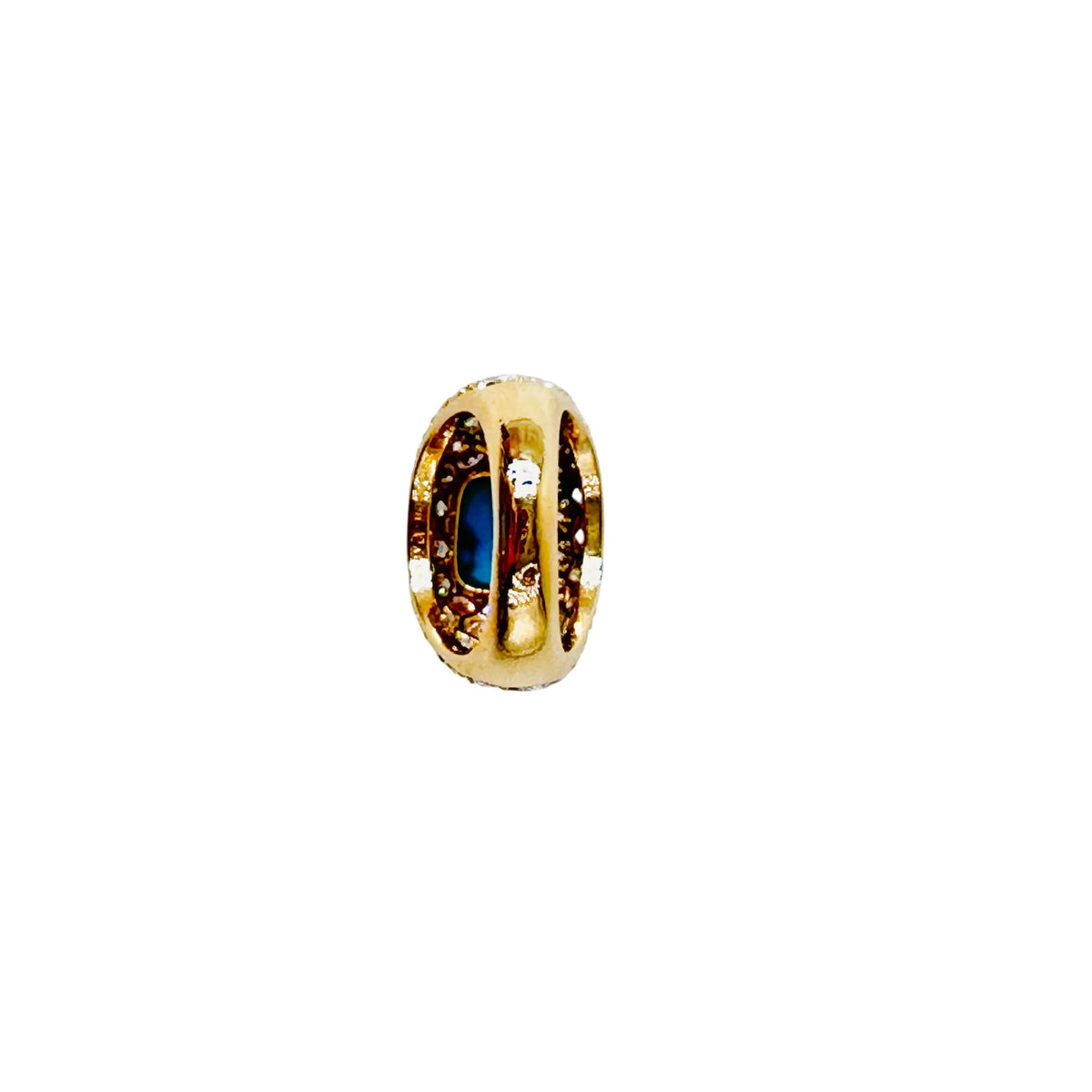 BOUCHERON ring in yellow gold, diamonds, and turquoise