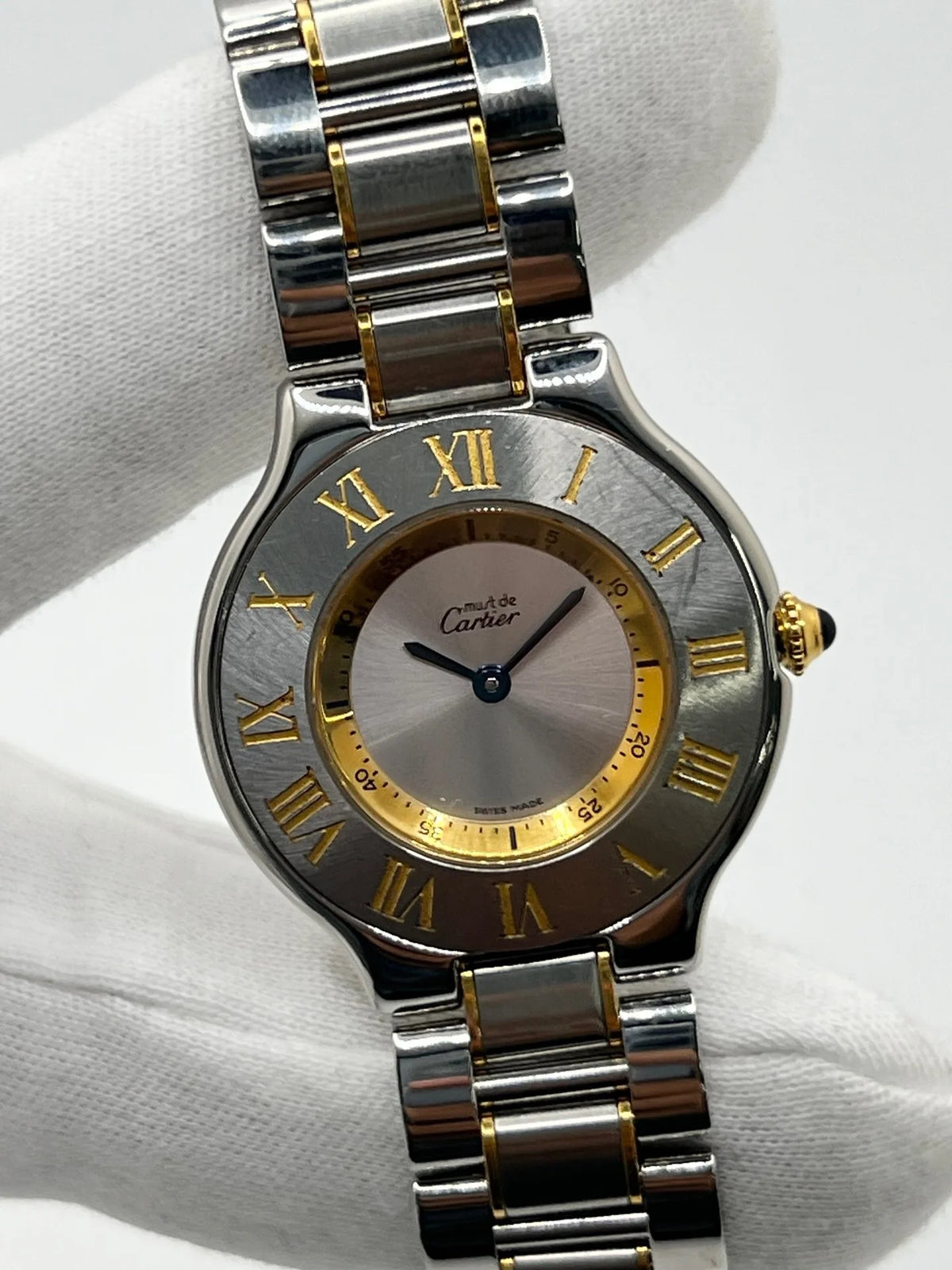 CARTIER "Must 21" Watch in Gold-plated and Stainless Steel