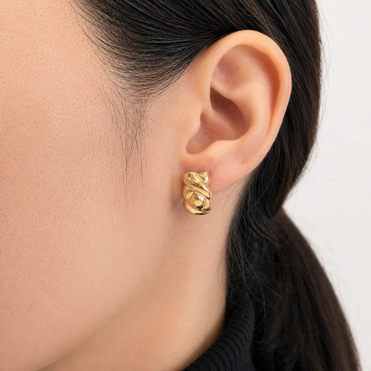Yellow Gold Stud Earrings