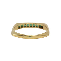 Yellow Gold and Emerald Wedding Band
