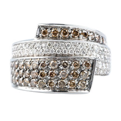 Yellow Gold and Diamond Pave Ring