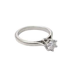 White Gold Solitaire Ring with a Diamond