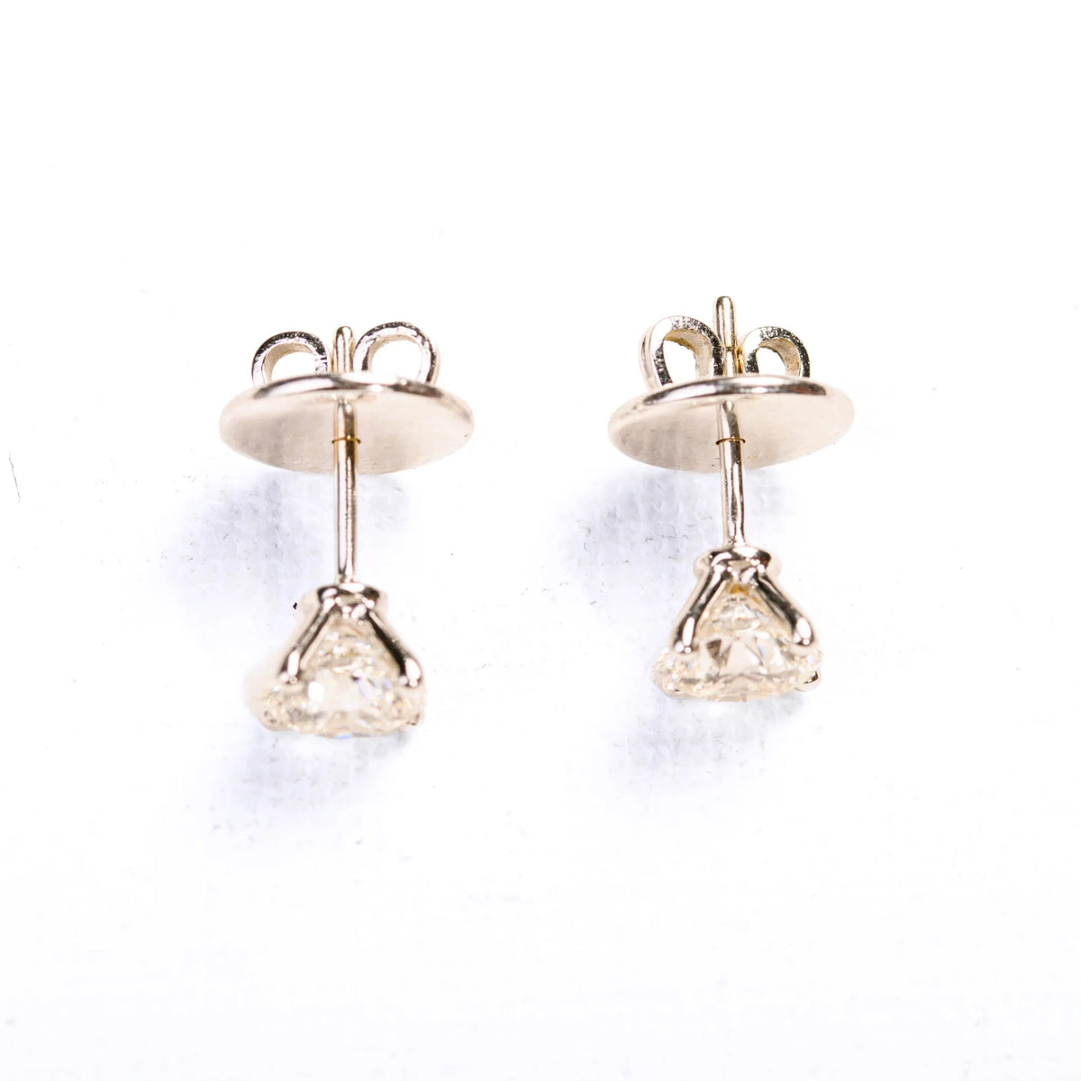 White Gold and Diamond Stud Earrings