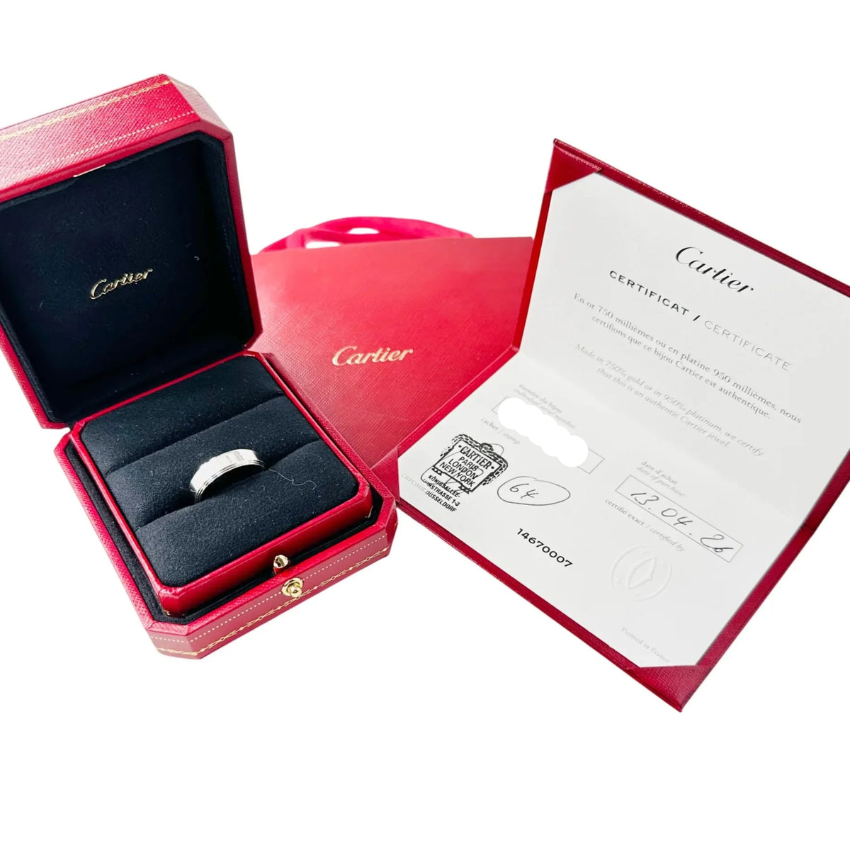 CARTIER "Cartier d'Amour" Wedding Band in Platinum