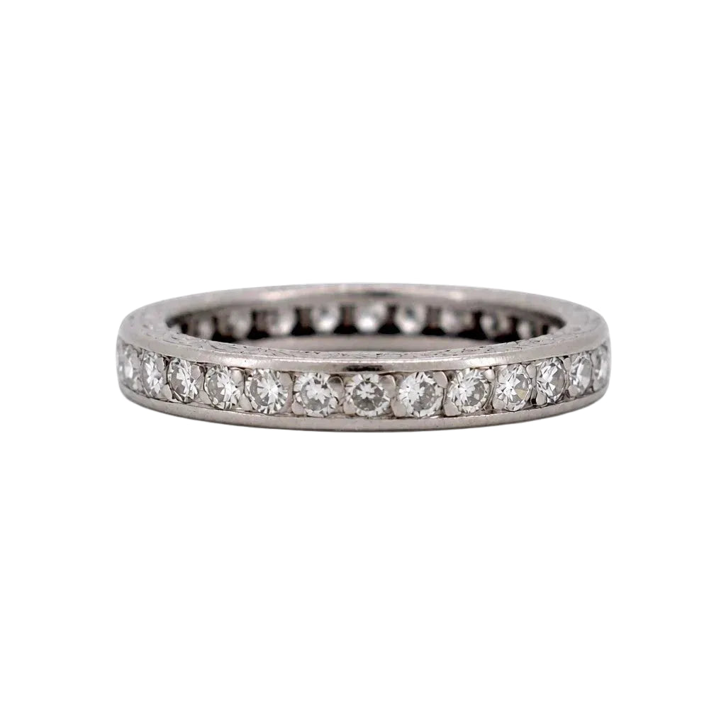 Bague Alliance en platine et diamants