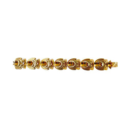Yellow gold Tank bracelet with geometric-shaped links
