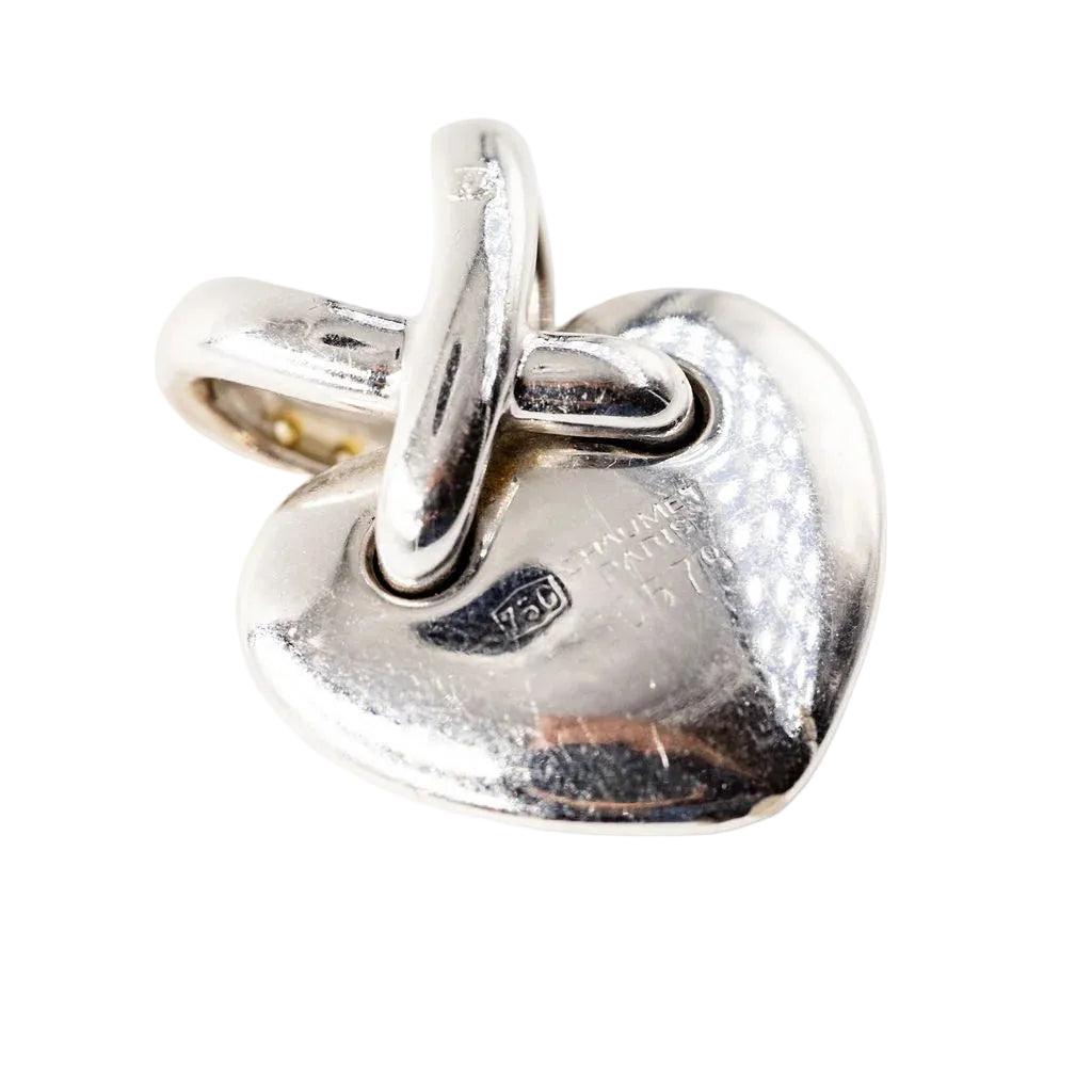 CHAUMET "Coeur Liens" Pendant in white gold and diamonds