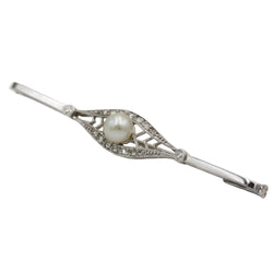 Brooch made of gold, platinum, pearls, and diamonds
