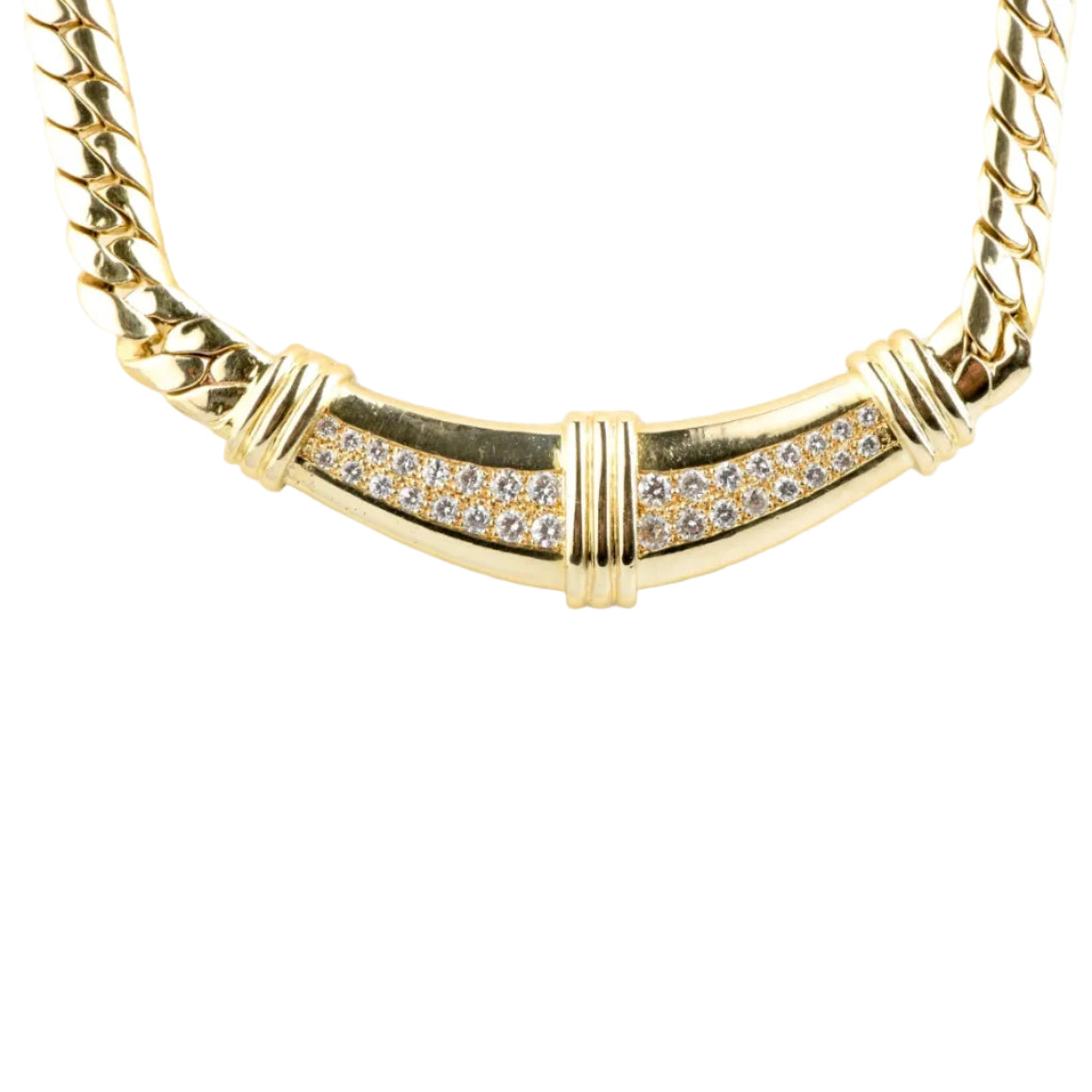 Collier Maille en or jaune et diamants