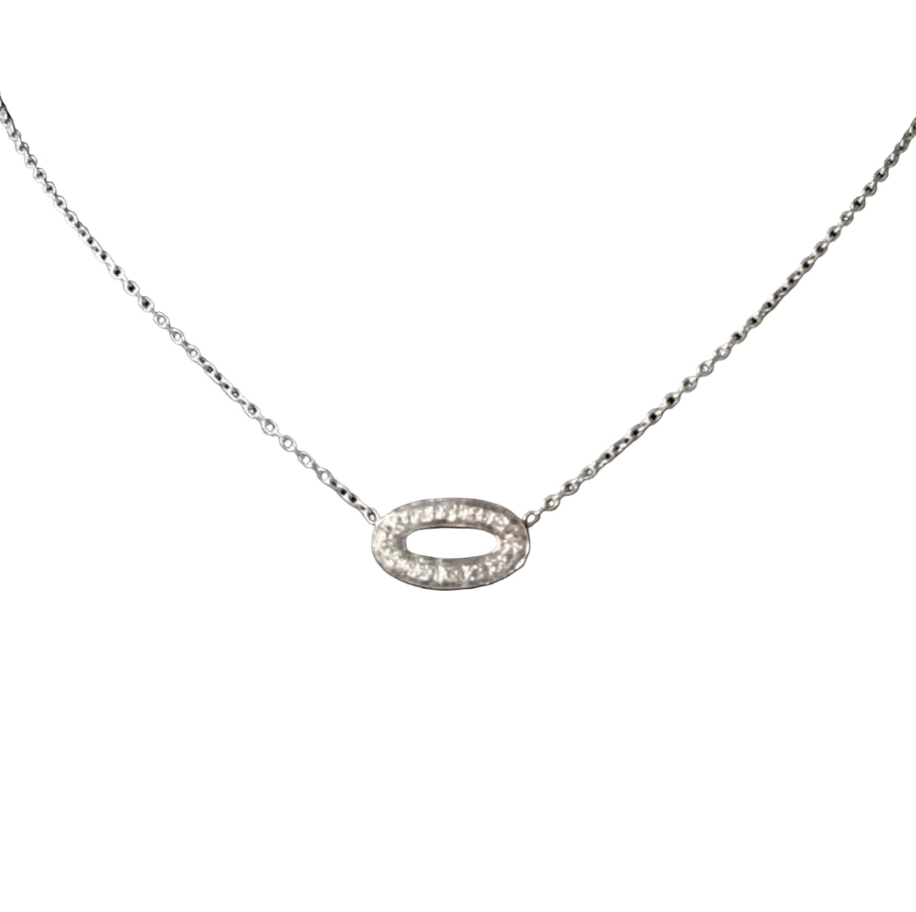 Collier Pendentif en or blanc et diamants