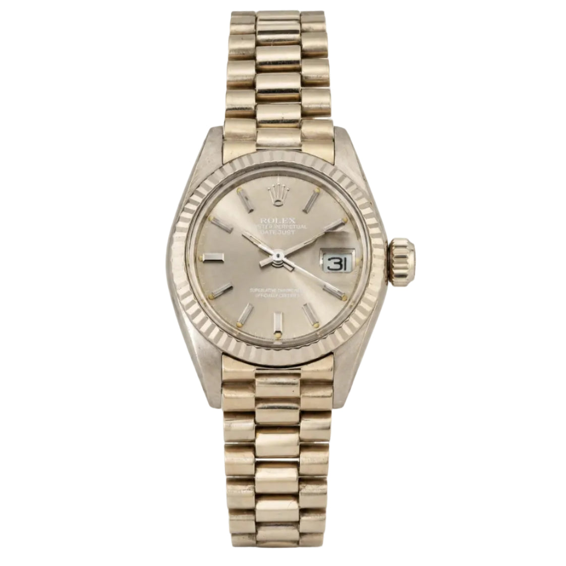 ROLEX “Lady-Datejust” Watch in White Gold