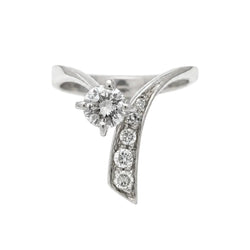 White Gold Solitaire Ring with Diamonds
