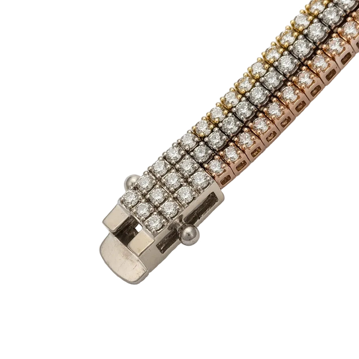 "Ligne" Bracelet in White Gold, Yellow Gold, Rose Gold, and Diamonds