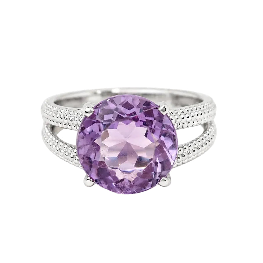 Bague Solitaire MAUBOUSSIN Chanson d'amour en or blanc, améthyste et diamants
