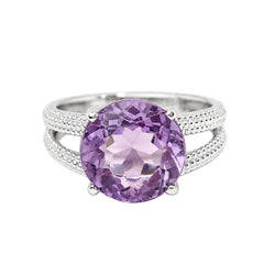 Bague Solitaire MAUBOUSSIN Chanson d'amour en or blanc, améthyste et diamants
