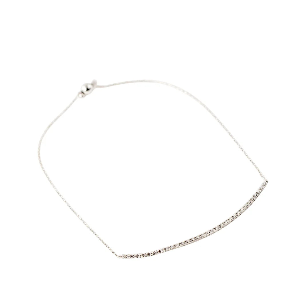 "Ligne" Bracelet in White Gold and Diamonds