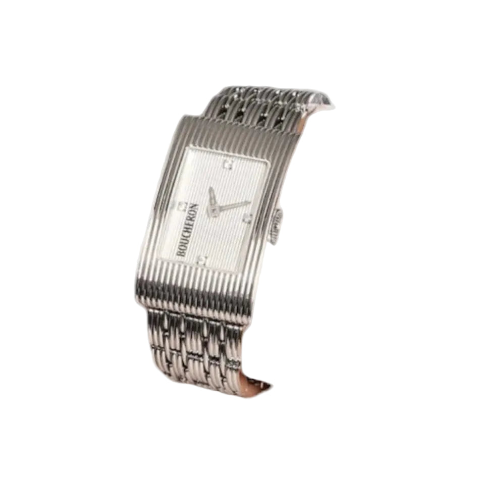 BOUCHERON "Reflet" Watch in Stainless Steel and Diamonds