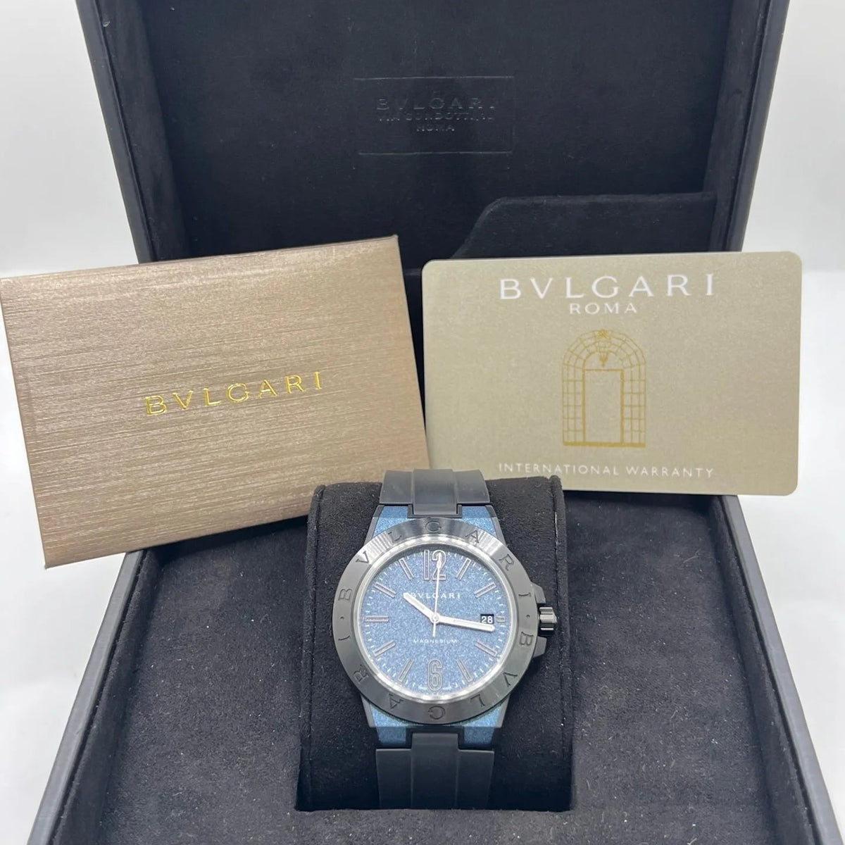 BULGARI "Diagono Magnesium" Watch in Rubber