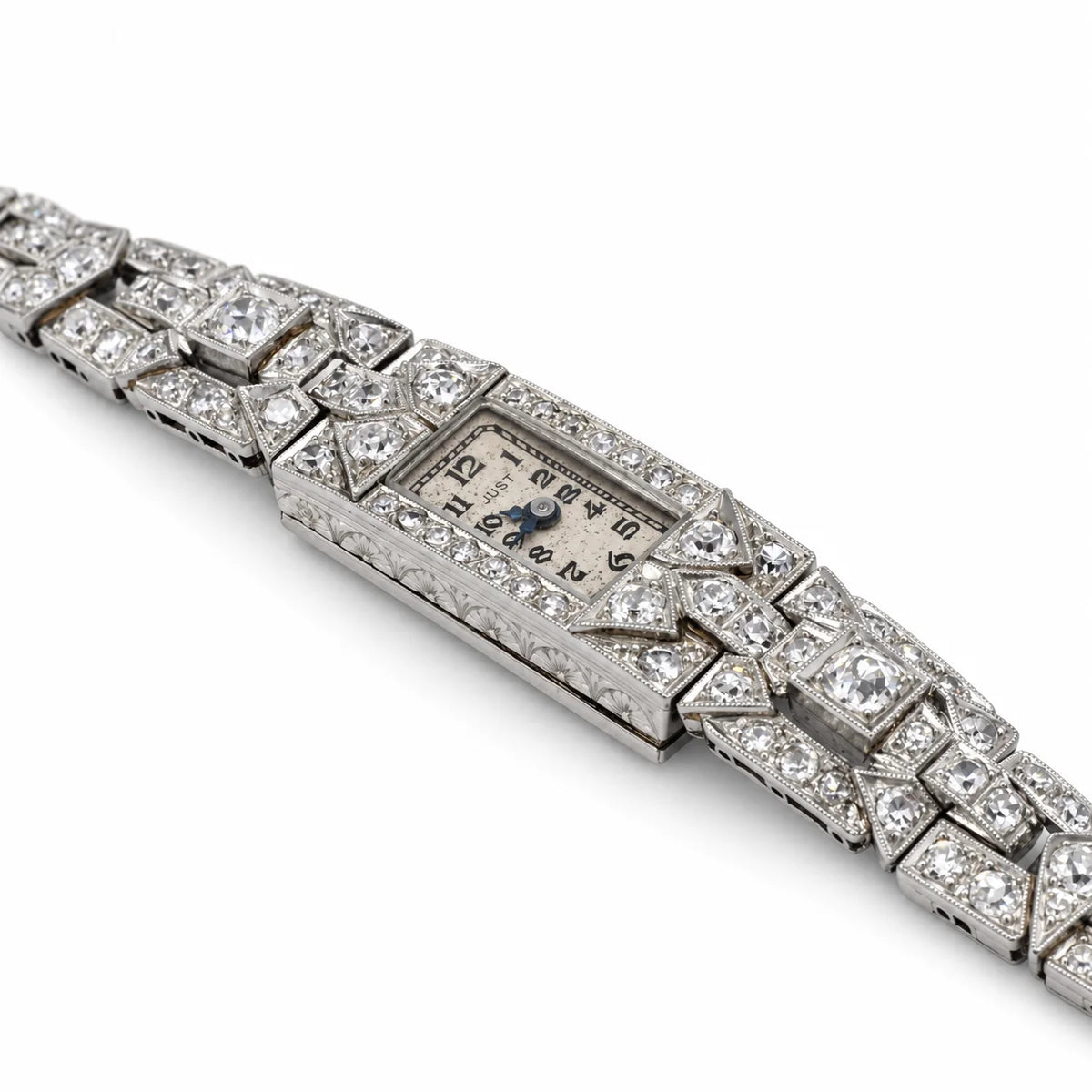 Art Deco watch in platinum and diamonds