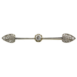 Yellow Gold, Platinum, and Diamond Brooch