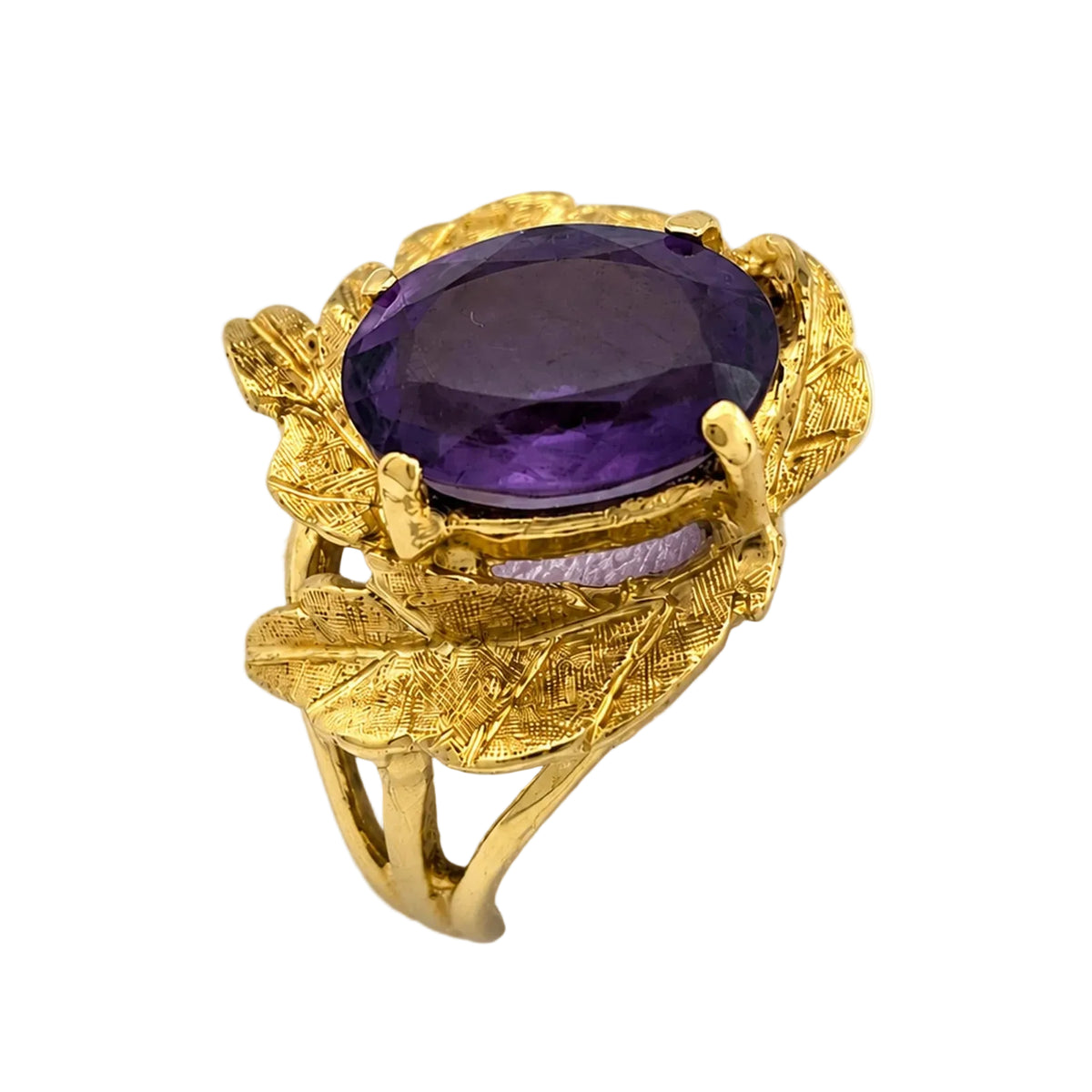 Yellow Gold and Amethyst Ring