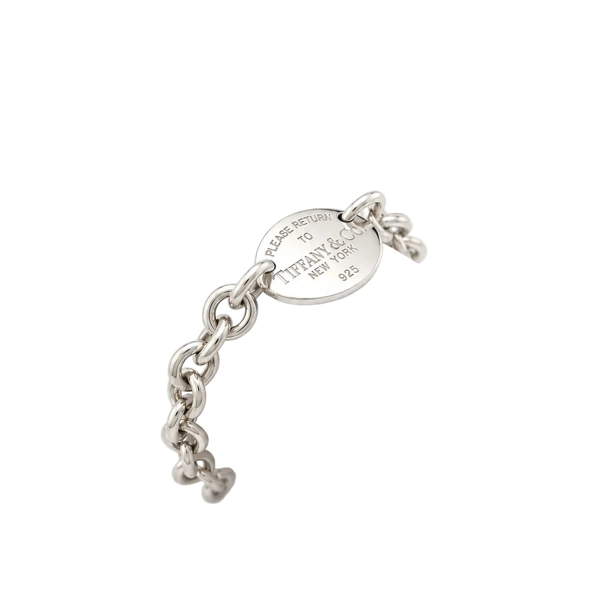 TIFFANY & CO. "Please Return to Tiffany & Co. New York" Silver Link Bracelet