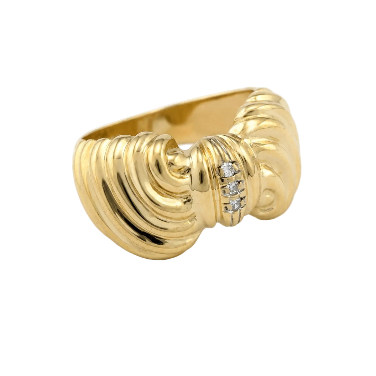 Yellow Gold and Diamond Ring