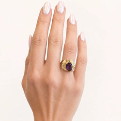 Yellow Gold and Amethyst Ring
