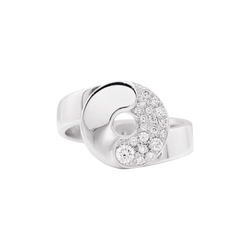 DINH VAN "Double Sens" Pave Ring in white gold and diamonds