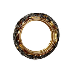 POMELLATO "Arabesque" Band Ring in rose gold and diamonds