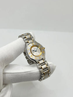 CARTIER "Must 21" Watch in Gold-plated and Stainless Steel