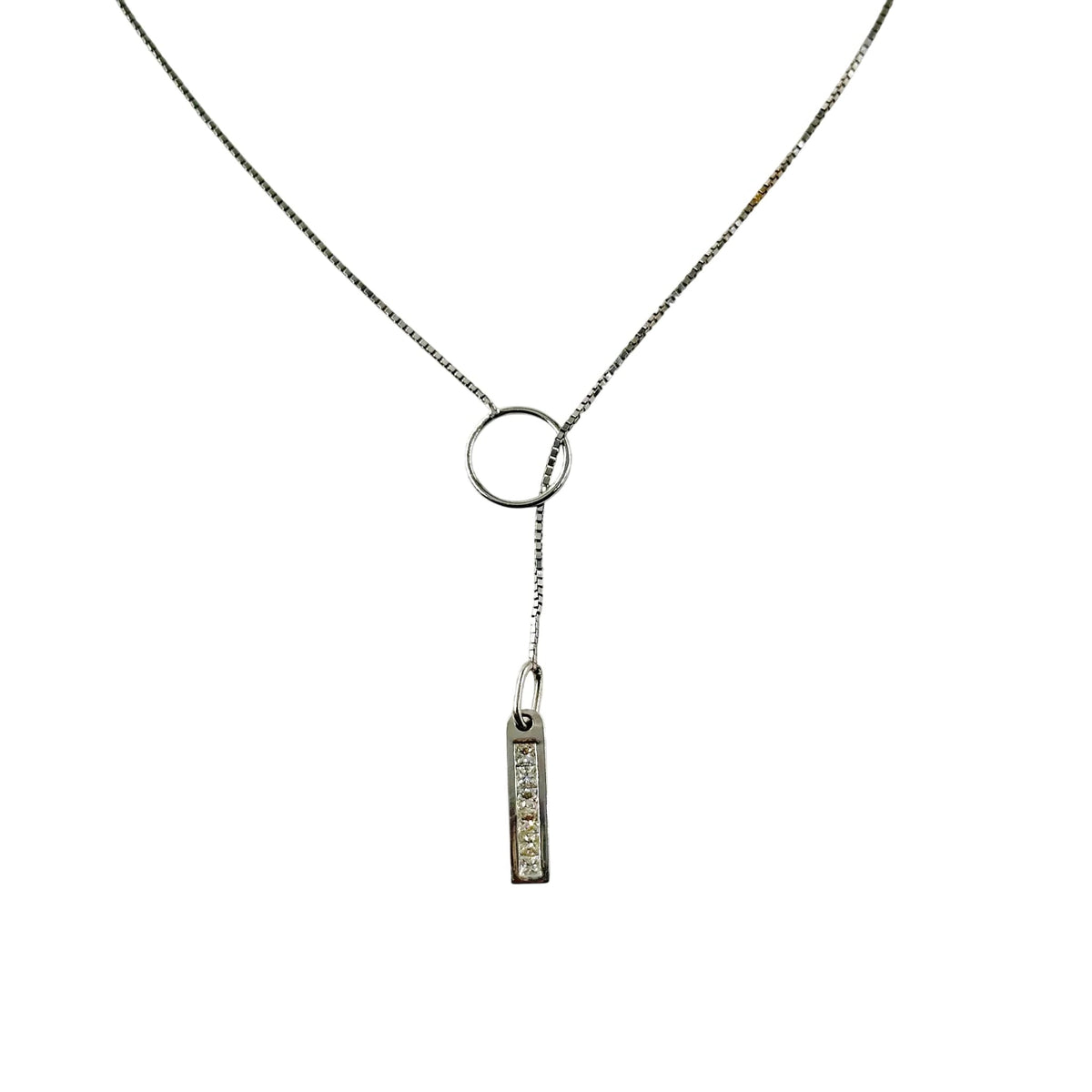 White Gold Necklace with Diamond Pendant