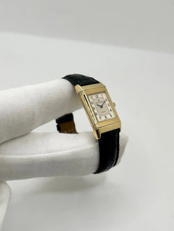 JAEGER-LECOULTRE "Reverso Lady" Watch in Yellow Gold and Leather