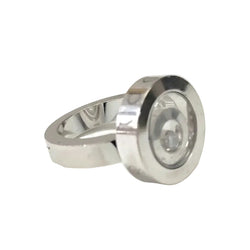CHOPARD "Happy Spirit" Solitaire Ring in White Gold with Diamonds