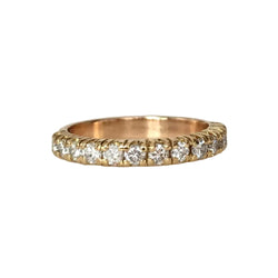 Bague Alliance en or jaune, or rose et diamants